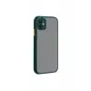Newface Apple iPhone 12 Kılıf Montreal Silikon Kapak - Yeşil