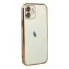 Newface Apple iPhone 12 Kılıf Razer Lensli Silikon - Gold
