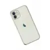 Newface Apple iPhone 12 Kılıf Razer Lensli Silikon - Gümüş