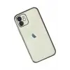 Newface Apple iPhone 12 Kılıf Razer Lensli Silikon - Siyah