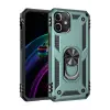 Newface iPhone 12 Kılıf Sofya Yüzüklü Silikon Kapak - Yeşil