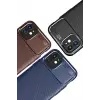 Newface iPhone 12 Mini Kılıf Auto Focus Karbon Kapak - Lacivert