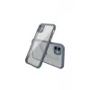 Newface iPhone 12 Mini Kılıf Miami Şeffaf Silikon - Gri