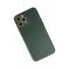 Newface Apple iPhone 12 Pro Kılıf Coco Karbon Silikon - Yeşil