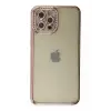 Newface Apple iPhone 12 Pro Kılıf Joke Taşlı Silikon - Pembe