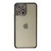 Newface Apple iPhone 12 Pro Kılıf Joke Taşlı Silikon - Siyah