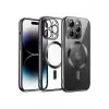 Newface Apple iPhone 12 Pro Kılıf Kross Magneticsafe Kapak - Siyah