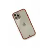 Newface Apple iPhone 12 Pro Kılıf Liva Taşlı Silikon - Kırmızı