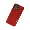 Newface Apple iPhone 12 Pro Kılıf Loop Deri Silikon - Kırmızı