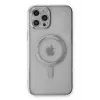 Newface iPhone 12 Pro Kılıf Magneticsafe Lazer Silikon - Gümüş