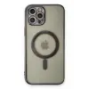 Newface iPhone 12 Pro Kılıf Magneticsafe Lazer Silikon - Siyah
