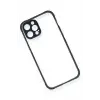 Newface iPhone 12 Pro Kılıf Miami Şeffaf Silikon - Lacivert