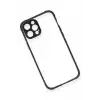 Newface iPhone 12 Pro Kılıf Miami Şeffaf Silikon - Siyah