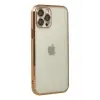 Newface iPhone 12 Pro Kılıf Razer Lensli Silikon - Gold