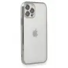 Newface iPhone 12 Pro Kılıf Razer Lensli Silikon - Gümüş