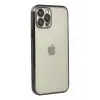 Newface Apple iPhone 12 Pro Kılıf Razer Lensli Silikon - Siyah
