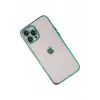 Newface iPhone 12 Pro Kılıf Razer Lensli Silikon - Yeşil