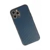 Newface Apple iPhone 12 Pro Max Kılıf Coco Karbon Silikon - Mavi