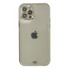 Newface Apple iPhone 12 Pro Max Kılıf Liva Taşlı Silikon - Beyaz