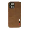 Newface Apple iPhone 12 Pro Max Kılıf Loop Deri Silikon - Kahverengi