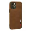 Newface Apple iPhone 12 Pro Max Kılıf Loop Deri Silikon - Kahverengi