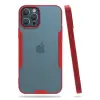 Newface Apple iPhone 12 Pro Max Kılıf Platin Silikon - Kırmızı