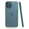 Newface iPhone 12 Pro Max Kılıf Platin Silikon - Yeşil