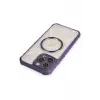 Newface iPhone 12 Pro Max Kılıf Prag Magneticsafe Kapak - Derin Mor