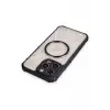 Newface iPhone 12 Pro Max Kılıf Prag Magneticsafe Kapak - Siyah