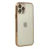 Newface Apple iPhone 12 Pro Max Kılıf Razer Lensli Silikon - Gold