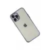 Newface Apple iPhone 12 Pro Max Kılıf Razer Lensli Silikon - Mor