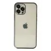 Newface Apple iPhone 12 Pro Max Kılıf Razer Lensli Silikon - Siyah