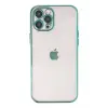Newface Apple iPhone 12 Pro Max Kılıf Razer Lensli Silikon - Yeşil