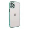 Newface Apple iPhone 12 Pro Max Kılıf Razer Lensli Silikon - Yeşil