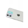 Newface Apple iPhone 12 Rainbow Kamera Lens Koruma Cam - Yeşil