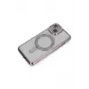 Newface iPhone 13 Kılıf Joke Simli Magneticsafe Kılıf - Pembe