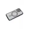 Newface iPhone 13 Kılıf Joke Simli Magneticsafe Kılıf - Siyah