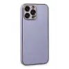 Newface iPhone 13 Pro Kılıf Coco Deri Silikon Kapak - Açık Lila