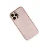Newface iPhone 13 Pro Kılıf Coco Karbon Silikon - Pembe