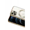 Newface Apple iPhone 13 Pro Kılıf Kross Magneticsafe Kapak - Gold