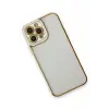 Newface iPhone 13 Pro Kılıf Liva Lens Silikon - Beyaz