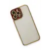 Newface iPhone 13 Pro Kılıf Liva Lens Silikon - Bordo