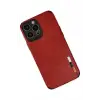 Newface Apple iPhone 13 Pro Kılıf Loop Deri Silikon - Kırmızı