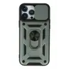 Newface Apple iPhone 13 Pro Kılıf Pars Lens Yüzüklü Silikon - Yeşil