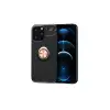 Newface Apple iPhone 13 Pro Kılıf Range Yüzüklü Silikon - Siyah-Gold