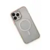 Newface Apple iPhone 13 Pro Kılıf Room Magneticsafe Silikon - Pudra