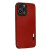 Newface Apple iPhone 13 Pro Max Kılıf Loop Deri Silikon - Kırmızı