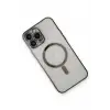 Newface iPhone 13 Pro Max Kılıf Magneticsafe Lazer Silikon - Siyah