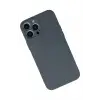 Newface Apple iPhone 13 Pro Max Kılıf Nano içi Kadife Silikon - Gri