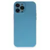Newface Apple iPhone 13 Pro Max Kılıf Nano içi Kadife Silikon - Mavi